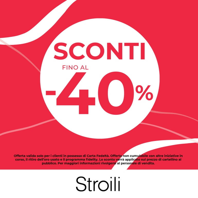 Sconti fino al -40%